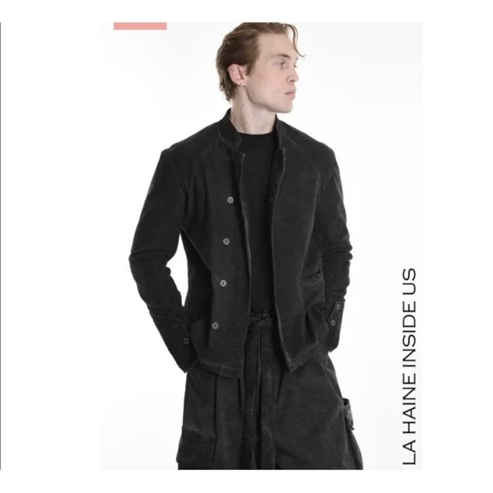 LA HAINE INSIDE US Men's Designer Jacket Ribbed Dyed Cold Gun NWT Size L - Picture 4 of 9